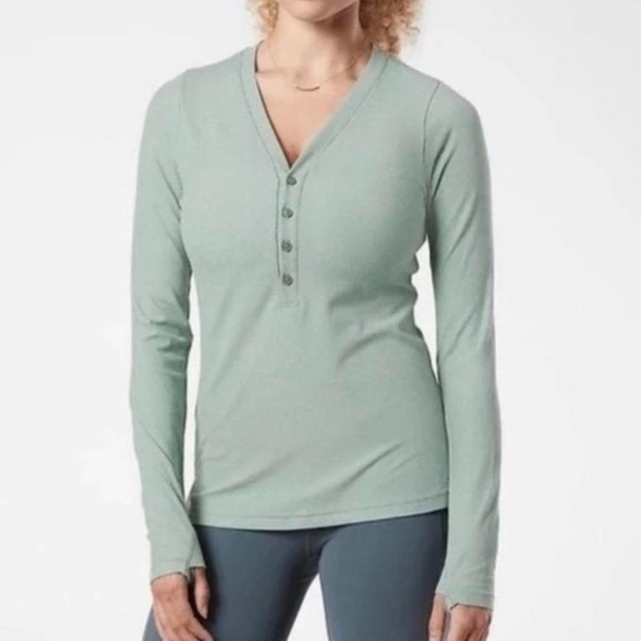 Athleta long sleeve ribbed Henley - Picture 6 of 6